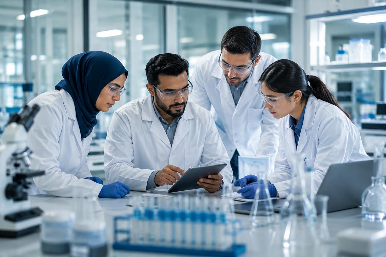 Nurx Pharmaceuticals team collaborating in a modern office
